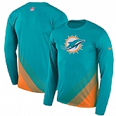 Miami Dolphins Nike Aqua Sideline Legend Prism Performance Long Sleeve T-Shirt,baseball caps,new era cap wholesale,wholesale hats
